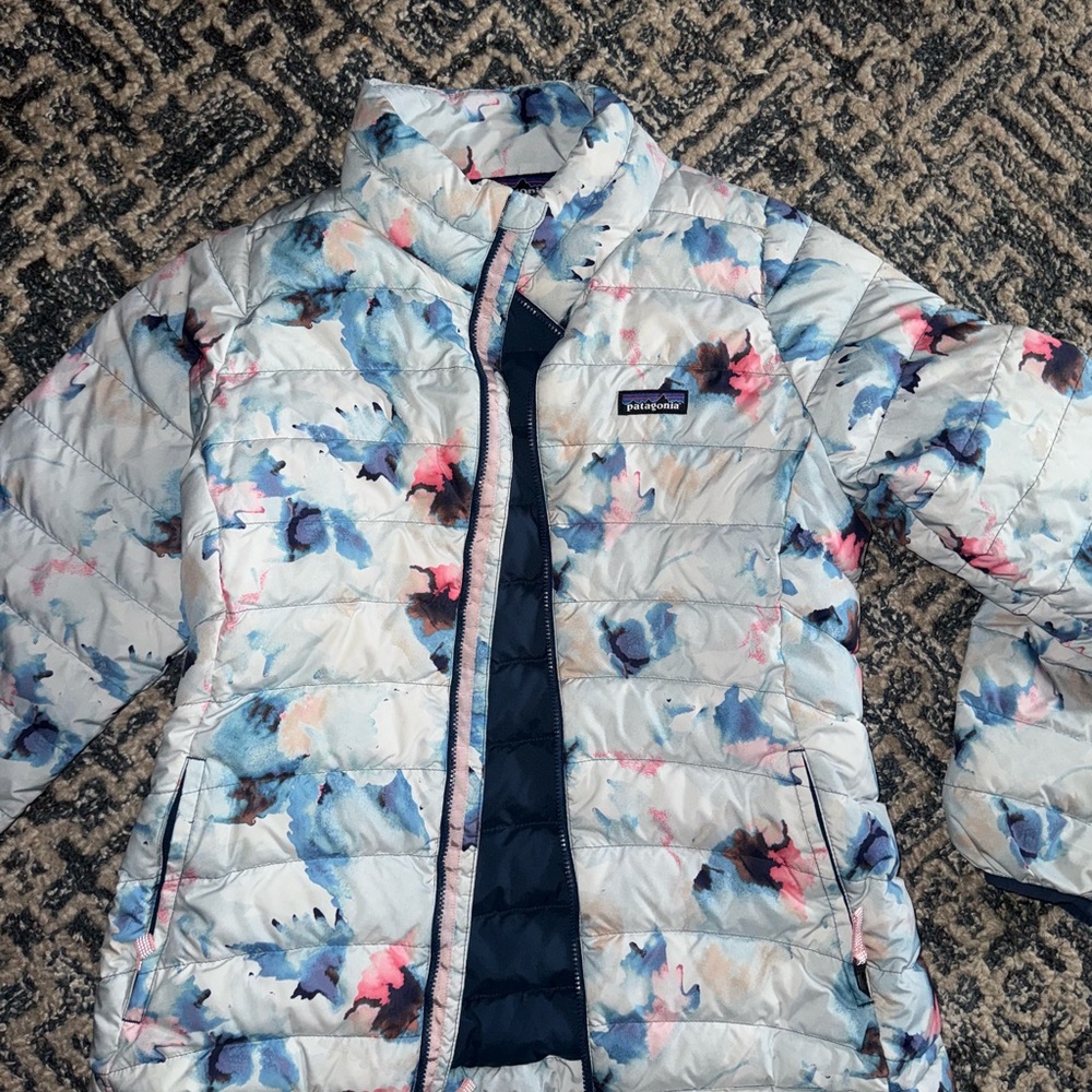 Patagonia Multicolor Floral Jacket women xs/s youth xl 14 years